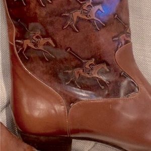 Nando Muzi leather Italy pull on boots 👢 running horses riders POLO  size 8.5N